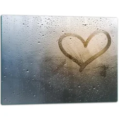 Skopor-SKÄRBRÄDA I GLASPLATTA 52x40 HJÄRTA