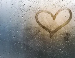 Skopor-SKÄRBRÄDA I GLASPLATTA 52x40 HJÄRTA