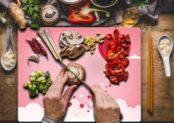 Skopor-SKÄRBRÄDA I GLASPLATTA 52x40 HJÄRTA