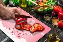 Skopor-SKÄRBRÄDA I GLASPLATTA 52x40 HJÄRTA