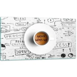 Mat- & Dryckesschabloner-SKÄRBRÄDA I GLASPLATTA 52x30 KAFFE