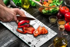 Mat- & Dryckesschabloner-SKÄRBRÄDA I GLASPLATTA 52x30 KAFFE