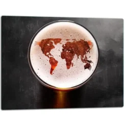 Mat- & Dryckesschabloner-SKÄRBRÄDA I GLASPLATTA 52x40 KAFFE