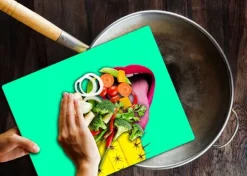 SKÄRBRÄDA I GLASPLATTA 52x40 KAKTUS