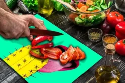 SKÄRBRÄDA I GLASPLATTA 52x40 KAKTUS