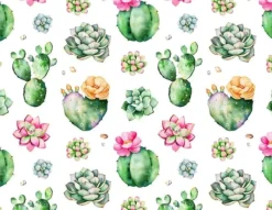 Karottunderlägg-SKÄRBRÄDA I GLASPLATTA 52x40 KAKTUS