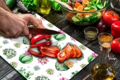 Karottunderlägg-SKÄRBRÄDA I GLASPLATTA 52x40 KAKTUS