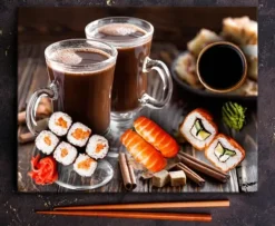 Tallrikar & Bordsserviser-SKÄRBRÄDA I GLASPLATTA 52x40 KAFFE