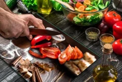 Tallrikar & Bordsserviser-SKÄRBRÄDA I GLASPLATTA 52x40 KAFFE