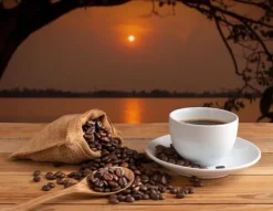 Mat- & Dryckesschabloner-SKÄRBRÄDA I GLASPLATTA 52x40 KAFFE