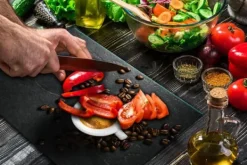 Mat- & Dryckesschabloner-SKÄRBRÄDA I GLASPLATTA 52x40 KAFFE