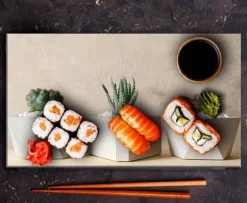 SKÄRBRÄDA I GLASPLATTA 52x30 KAKTUS