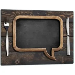 SKÄRBRÄDA I GLASPLATTA 52x40 KÖK