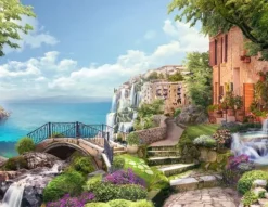 Skopor-SKÄRBRÄDA I GLASPLATTA 52x40 LANDSKAP