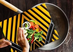 Mat- & Dryckesschabloner-SKÄRBRÄDA I GLASPLATTA 52x40 MÖNSTER