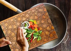 Skärbrädor-SKÄRBRÄDA I GLASPLATTA 52x40 MOSAIK