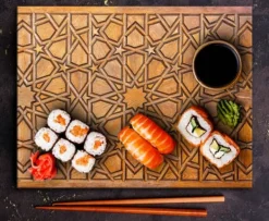 Skärbrädor-SKÄRBRÄDA I GLASPLATTA 52x40 MOSAIK