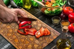 Skärbrädor-SKÄRBRÄDA I GLASPLATTA 52x40 MOSAIK