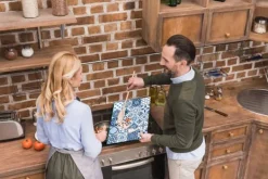 Skopor-SKÄRBRÄDA I GLASPLATTA 52x40 MOSAIKKAKEL