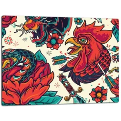 SKÄRBRÄDA I GLASPLATTA 52x40 ROOSTER