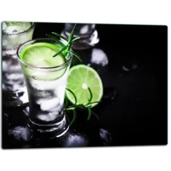 Mattor & Galler Till Diskhoar-SKÄRBRÄDA I GLASPLATTA 52x40 SVART