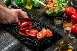 SKÄRBRÄDA I GLASPLATTA 52x30 SVART