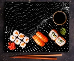 SKÄRBRÄDA I GLASPLATTA 52x40 SVART