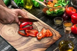 Skärbrädor-SKÄRBRÄDA I GLASPLATTA 52x40 TRÄ