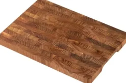 Skärbrädor-Skärbräda, skärbrädor i trä för kök med och skärbräda för kött och ostbricka, kraftig serveringsbricka