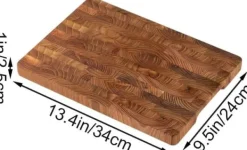 Skärbrädor-Skärbräda, skärbrädor i trä för kök med och skärbräda för kött och ostbricka, kraftig serveringsbricka