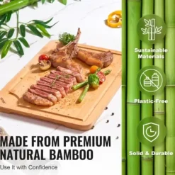 Skärbrädor-Skärbrädeset, 38.1x25.4x1.5 cm, Bambuträ