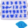 Utrustning För Tårtdekoration-Skriv ut sockerpasta mall VERSALER ALFABETEN