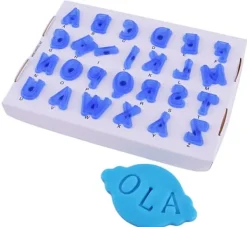 Utrustning För Tårtdekoration-Skriv ut sockerpasta mall VERSALER ALFABETEN