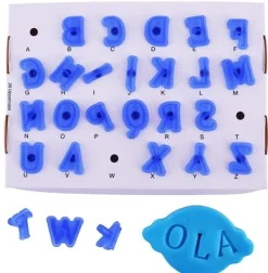 Utrustning För Tårtdekoration-Skriv ut sockerpasta mall VERSALER ALFABETEN