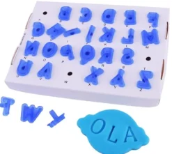 Utrustning För Tårtdekoration-Skriv ut sockerpasta mall VERSALER ALFABETEN