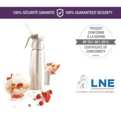 Mastrad Skumsifon - - F49314 - 0,5 L - För varma och kalla förberedelser - 6 till 8 personer