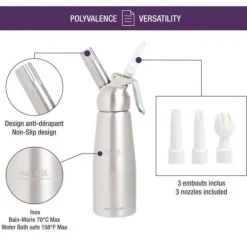 Mastrad Skumsifon - - F49314 - 0,5 L - För varma och kalla förberedelser - 6 till 8 personer