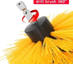 Rengöringsutrustning-Skurborstar till borrmaskin/skruvdragare Gul 8 delar