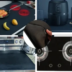 Skydd för spisplattor i silikon och glasfiber - 24x32 tum