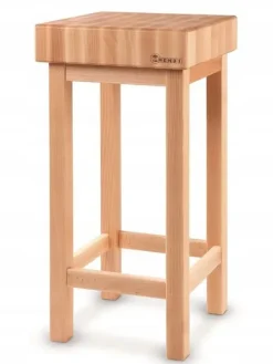 Skärbrädor-Slaktblock i trä med bas 40x40x85 cm Hendi