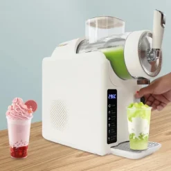 Slushmaskiner-Slushmaskin & frysta drycker - Shaved Ice-maskin - Självrengöring - Digital Styrning - Flera Lägen - EU-kontakt - För Hemmet - Beige