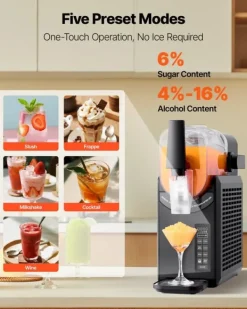 Slushmaskiner-Slushmaskin & Margaritamaskin - Fryst dryckesmaskin - Kapacitet 2,6 l - Ingen is krävs - Förinställda program (5) - Självrengöring - För hemmet