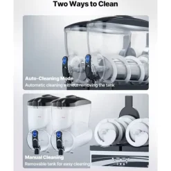 Slushmaskin för Kommersiellt Bruk, 15Lx2 Tank, Margarita Smoothie Frysdryckesmaskin, Snabbkylning