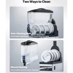 Slushmaskin för kommersiellt bruk, 15L Margarita Smoothie, Frysdrycksmaskin med hög kapacitet