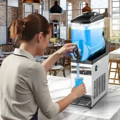 Slushmaskin för kommersiellt bruk, 15L Margarita Smoothie, Frysdrycksmaskin med hög kapacitet