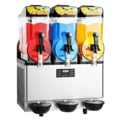 Slushmaskiner-Slushmaskin för Kommersiellt bruk, 15Lx3 Tankar, Margarita och Smoothie Frysdryckesmaskin