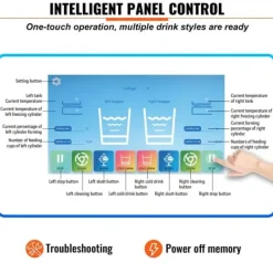 Slushmaskiner-Slushmaskin 8L / 2,1 Gal dubbelskål kommersiell för slush, margarita, smoothie och frysta drycker.