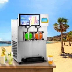 Slushmaskiner-Slushmaskin 8L / 2,1 Gal dubbelskål kommersiell för slush, margarita, smoothie och frysta drycker.