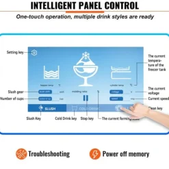 Slushmaskiner-Slushmaskin 8L / 2,1 Gal Enkel Skål Kommersiell Slushy Maskin Margarita Smoothie Frysta Drycker
