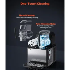 Slushmaskiner-Slushy Maskin 4Lx2, Margarita & Smoothie, Frysta Drycker, Perfekt för Fester, Hög Kvalitet, Enkel Användning, Snabb och Effektiv